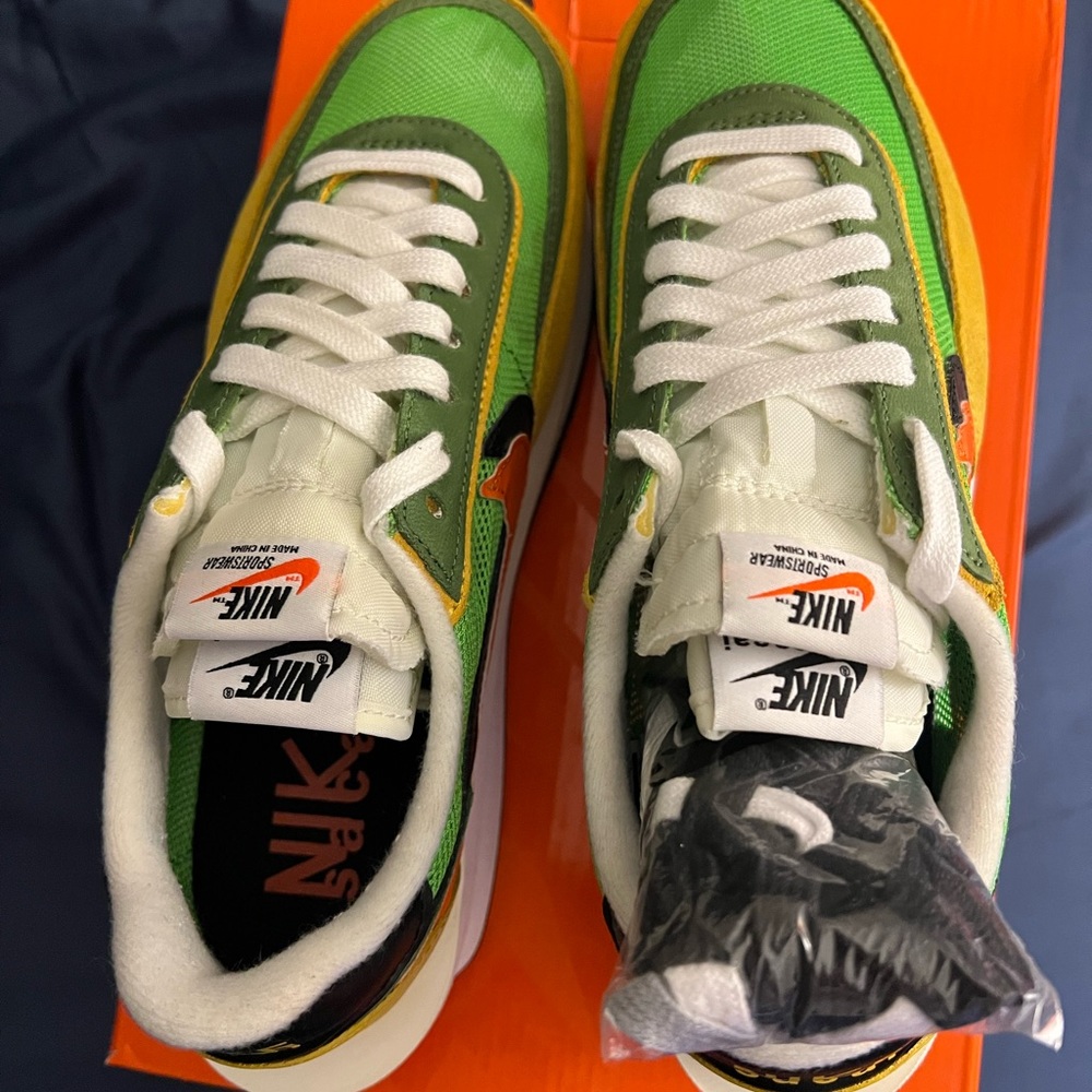 Nike X Sacai Waffle LD Green Gusto size 9US Mens worn once! Mint condition! - Picture 8 of 11